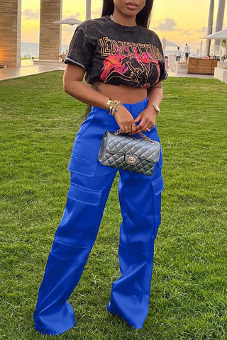 Graphic Tee with Casual Utility Pants