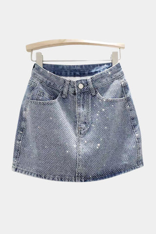 Sparkly Embellished Mini Skirt
