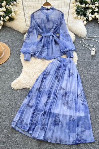 Elegant Printed Skirt Set