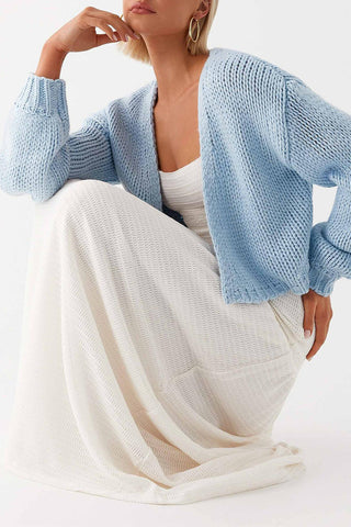 Cozy Open-Front Knit Cardigan