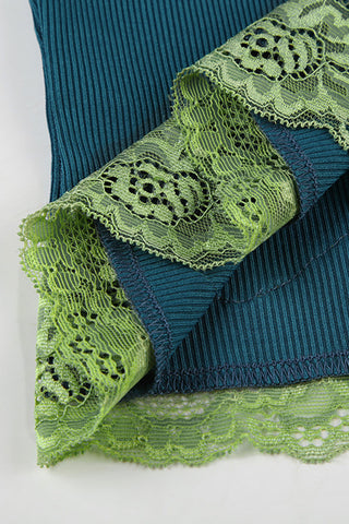 Lace-Trim Button-Front Camisole