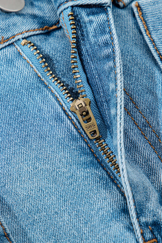 Trendy Pocket Detail Denim Skirt