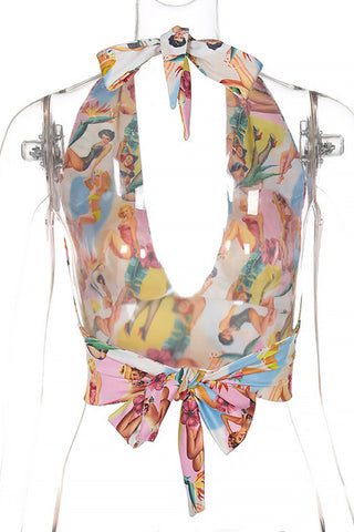 Vintage-Inspired Tie-Back Tank Top