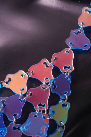 Iridescent Sequin Halter Tank Top