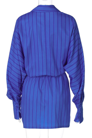 Striped Button-Down Casual Dress