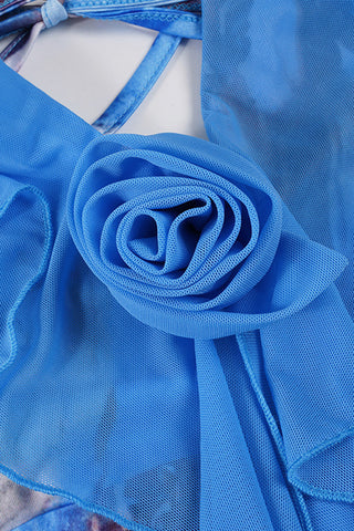 Halter Neck Ruffle Casual Dress