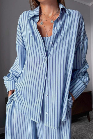 Striped Three-Piece Lounge Set