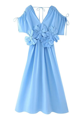 Floral Waist Cinch Casual Dress