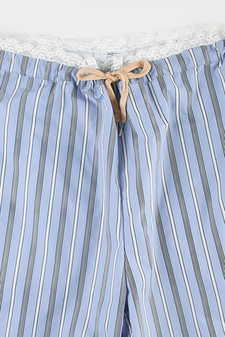 Striped Drawstring Casual Pants