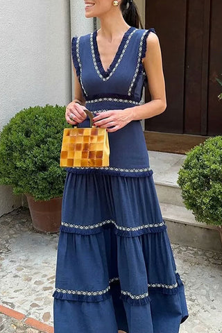 Tiered Sleeveless Midi Dress