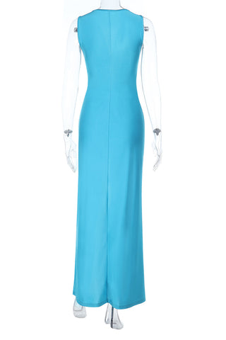 Twist Front Slit Maxi Dress