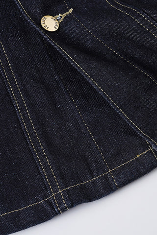 Structured Button-Down Denim Jacket