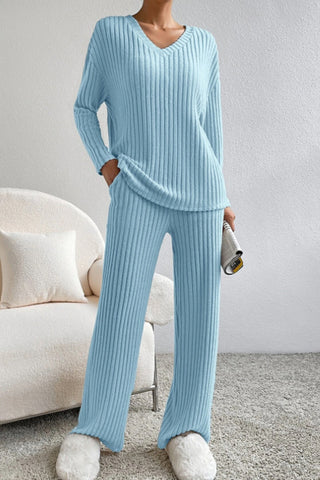 Ribbed Knit Lounge Set