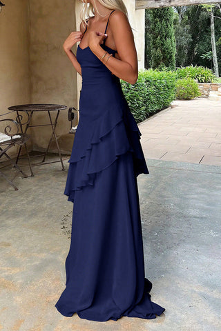 Layered Ruffle Strap Dress