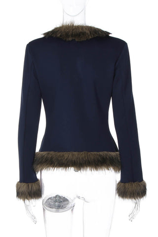 Faux Fur Trimmed Jacket