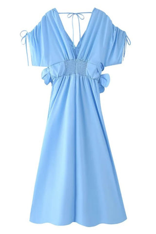 Floral Waist Cinch Casual Dress