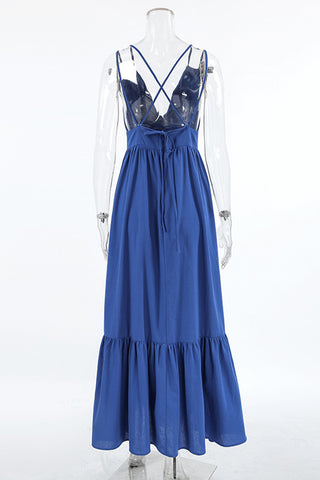 V-Neck Long Casual Dress