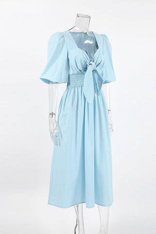 Tie-Front Midi Dress