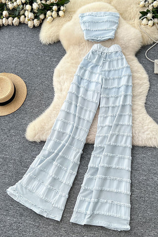 Tiered Bustier and Pants Set