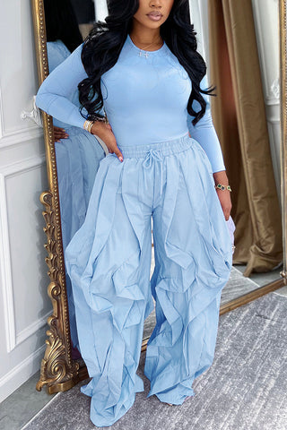 Stylish Wide-Leg Pants Set