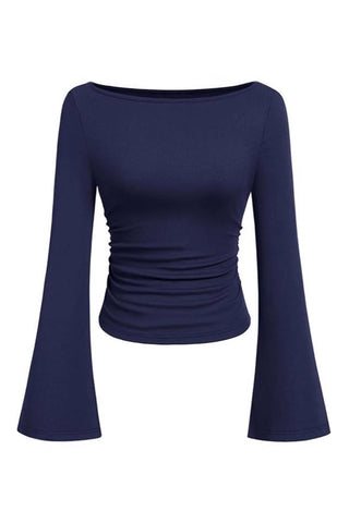 Elegant Wide-Sleeve Blouse