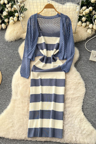 Striped Casual Knit Dress
