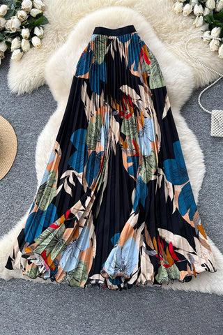 Elegant Pleated Maxi Skirt
