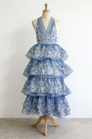 Tiered Halter Casual Dress