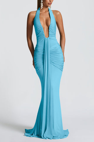 Halter Neck Evening Dress