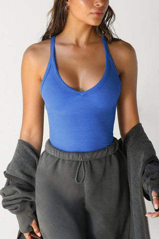 Racerback Ribbed Tank Top