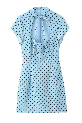 Bow-Tie Cutout Evening Dress