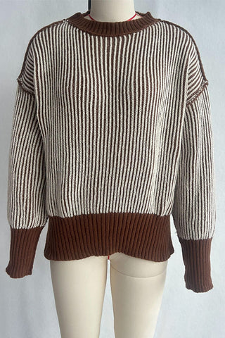 Stylish Striped Knit Sweater