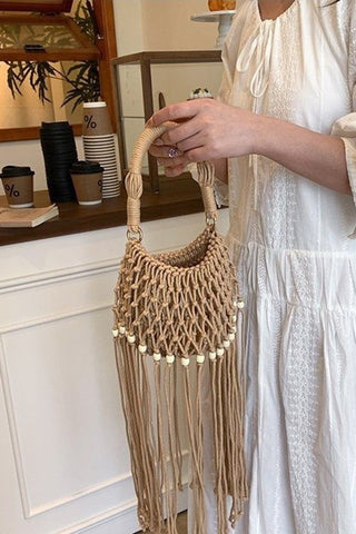 Elegant Macramé Fringe Bag