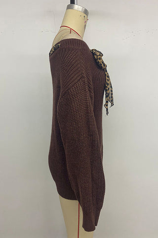 Off-Shoulder Sweater with Bow Detail