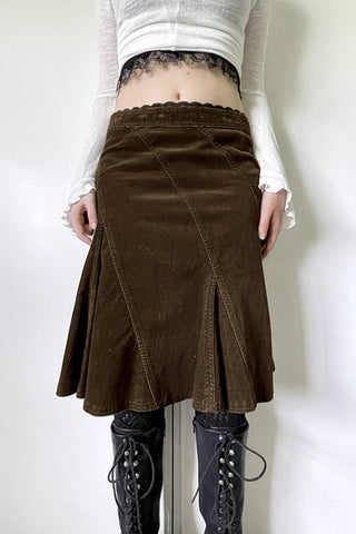 Lace Trimmed Midi Skirt