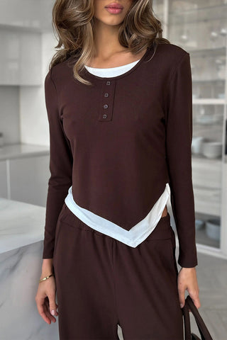 Layered Two-Piece Pants Set