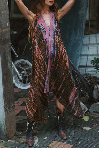 Halter Neck Bohemian Casual Dress