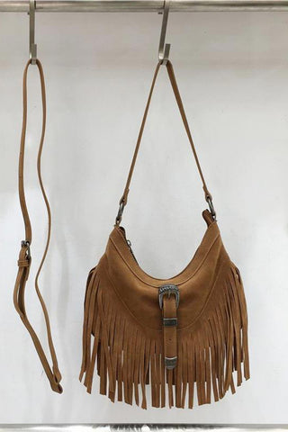 Fringe Buckle Shoulder Bag