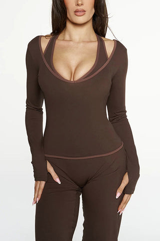 Elegant Long-Sleeve Pants Set