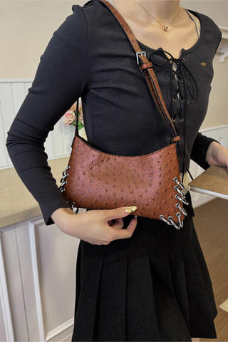 Sleek Eyelet Shoulder Bag