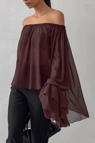 Off-Shoulder Ruffle Blouse