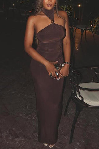 Halter Neck Evening Gown