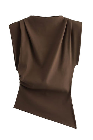 Asymmetrical Hem Sleeveless Top