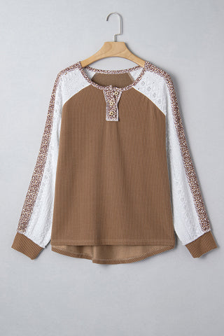 Stylish Lace-Trimmed Sweatshirt