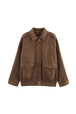 Buttoned Front Utility Jacket