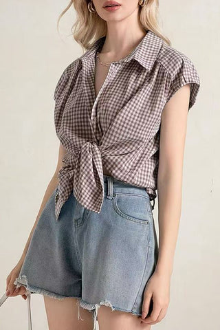 Gingham Button-Down Shirt