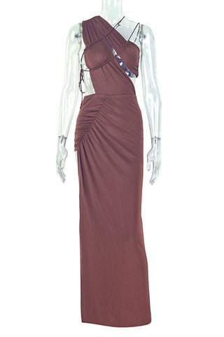One-Shoulder Ruched Dress