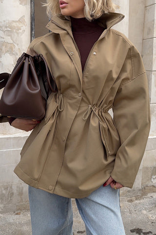 Chic Cinched-Waist Coat