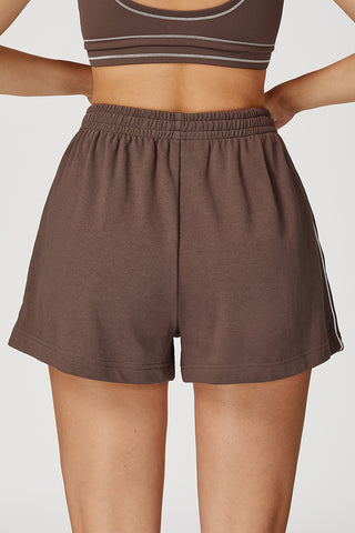 Elastic Waistband Athletic Shorts