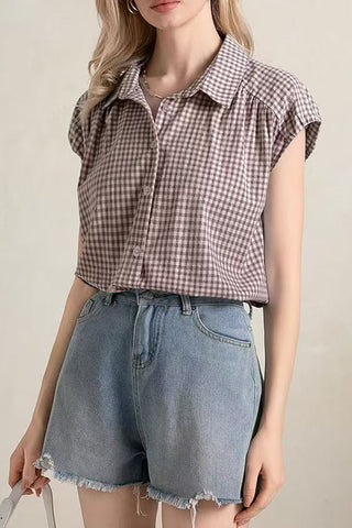 Gingham Button-Down Shirt